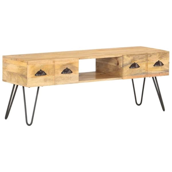 vidaXL TV-benk 120x35x45 cm heltre mango