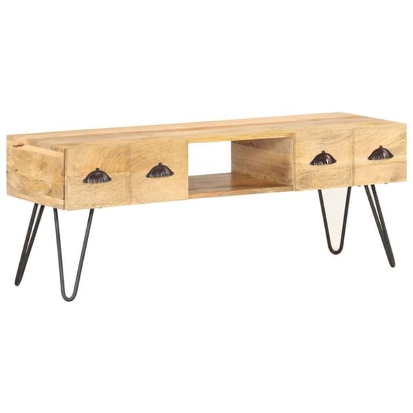 vidaXL TV-benk 120x35x45 cm heltre mango