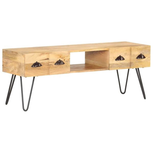 vidaXL TV-benk 120x35x45 cm heltre mango