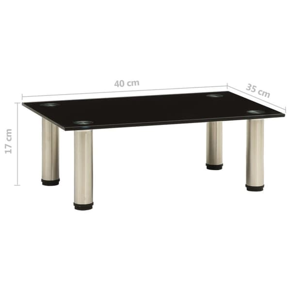vidaXL TV-taso musta 40x35x17 cm karkaistu lasi