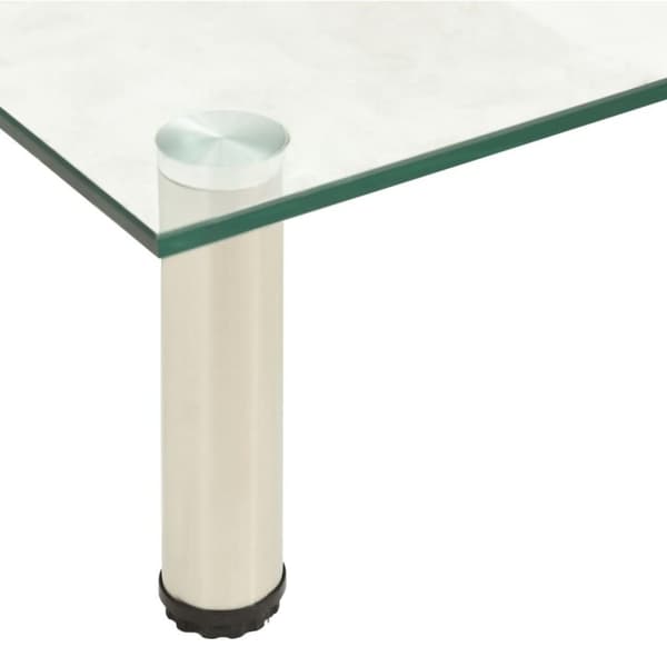 vidaXL TV-taso läpinäkyvä 80x35x17 cm karkaistu lasi