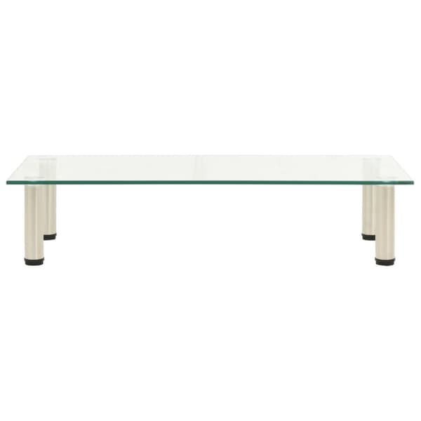 vidaXL TV-benk gjennomsiktig 80x35x17 cm herdet glass