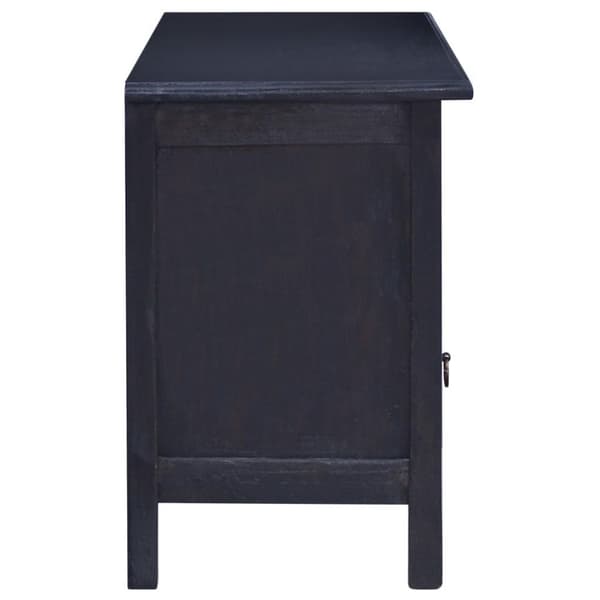 vidaXL TV-bänk ljus svart 100x30x45 cm massiv mahogny