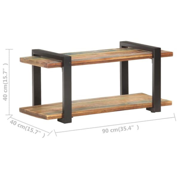vidaXL TV-taso 90x40x40 cm täysi kierrätetty puu