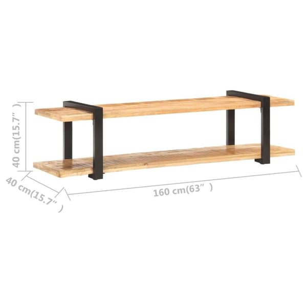 vidaXL TV-benk 160x40x40 cm grov heltre mango