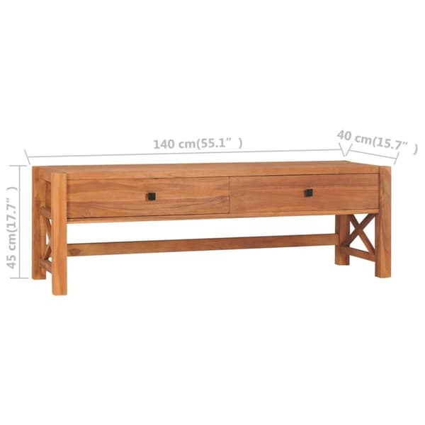vidaXL TV-benk 140x40x45 cm teak