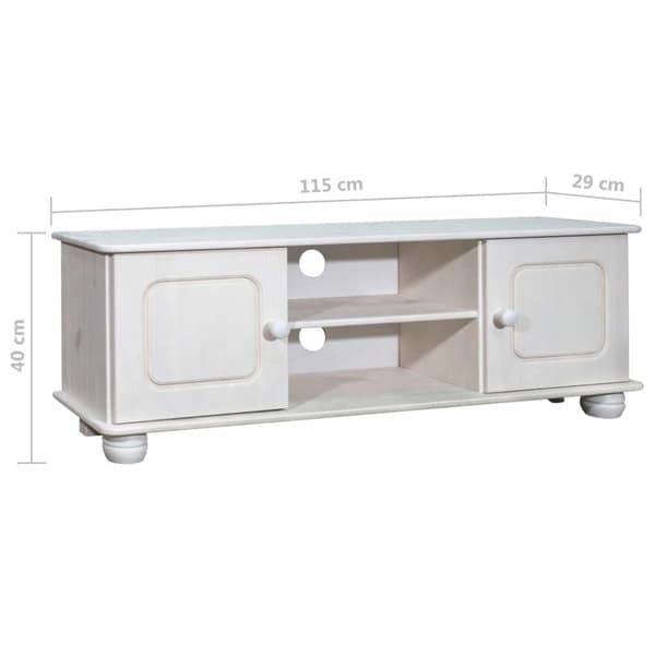 vidaXL tv-skab 115x29x40 cm massivt fyrretræ