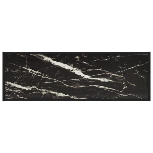 vidaXL Tv-bänk svart med svart marmor glas 120x40x40 cm