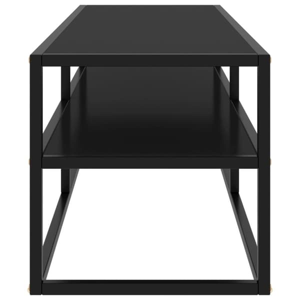 vidaXL Tv-bänk svart med svart glas 120x40x40 cm
