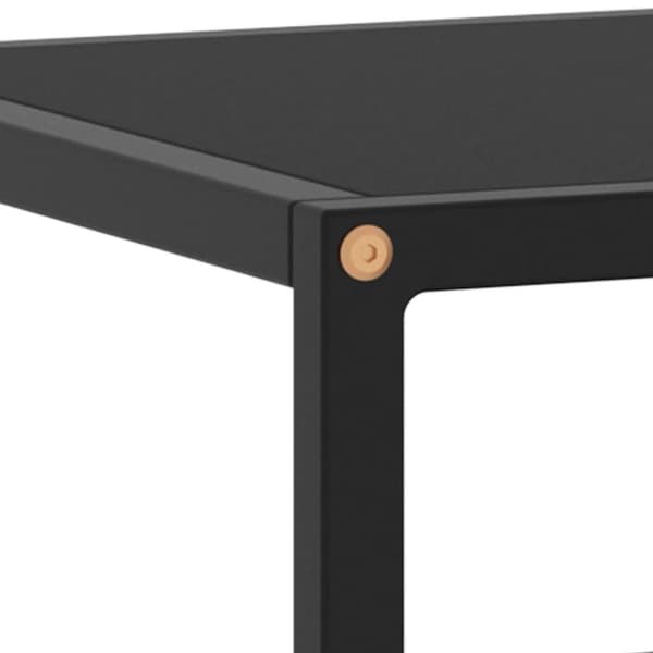 vidaXL Tv-bänk svart med svart glas 120x40x40 cm