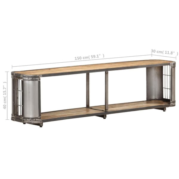 vidaXL TV-bänk 150x30x40 cm massivt mangoträ