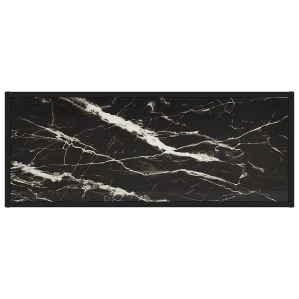 vidaXL tv-bord 100x40x40 cm marmorglas sort