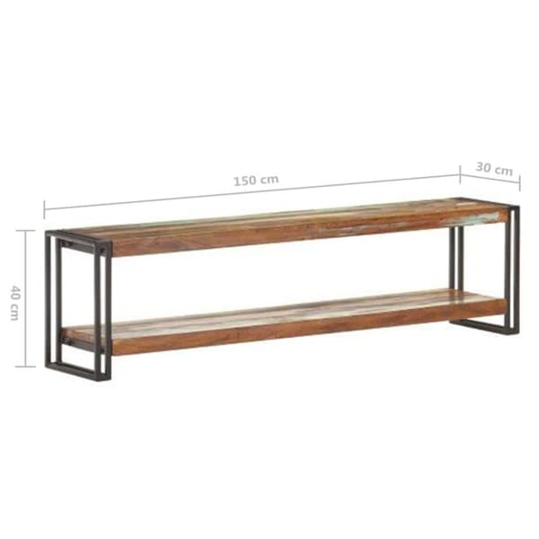 vidaXL tv-skab 150x30x40 cm massivt genbrugstræ