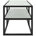 Miniatyrbillede 3 af 7: vidaXL tv-bord 100x40x40 cm hvidt marmorglas sort