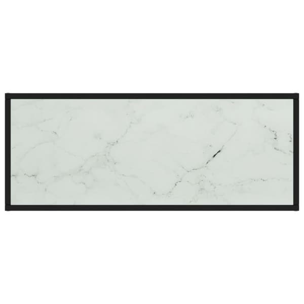 vidaXL tv-bord 100x40x40 cm hvidt marmorglas sort