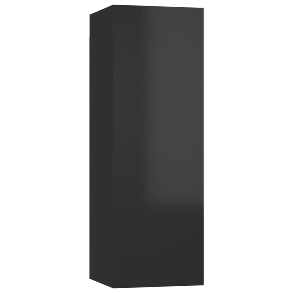 vidaXL TV-skåp svart högglans 30,5x30x90 cm spånskiva