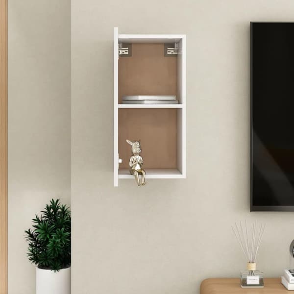 vidaXL TV-benk hvit 30,5x30x60 cm konstruert tre