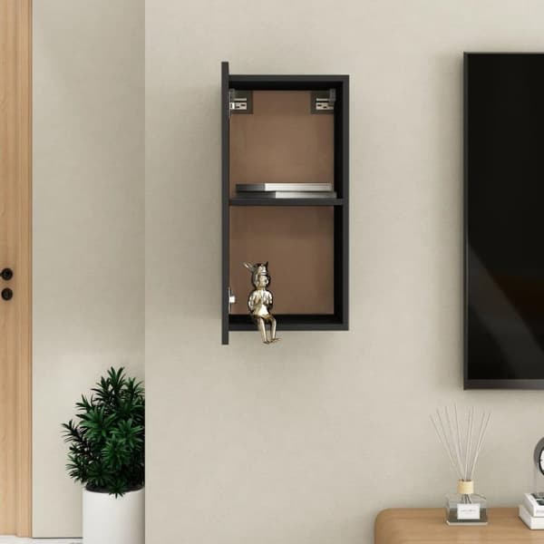 vidaXL TV-benk svart 30,5x30x60 cm konstruert tre