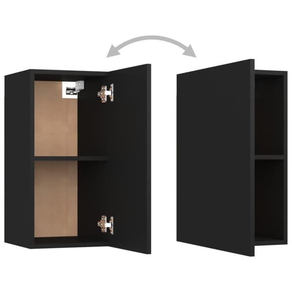 vidaXL TV-benk svart 30,5x30x60 cm konstruert tre