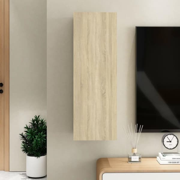 vidaXL tv-bord 30,5x30x90 cm konstrueret træ sonoma-eg