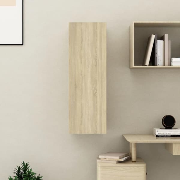 vidaXL tv-bord 30,5x30x90 cm konstrueret træ sonoma-eg