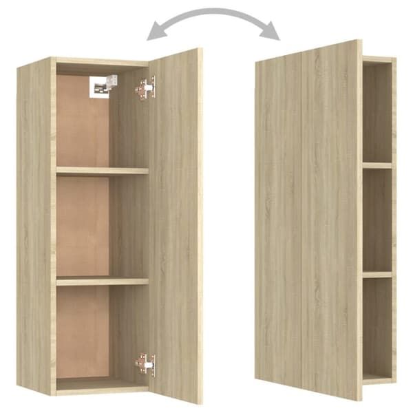 vidaXL tv-bord 30,5x30x90 cm konstrueret træ sonoma-eg