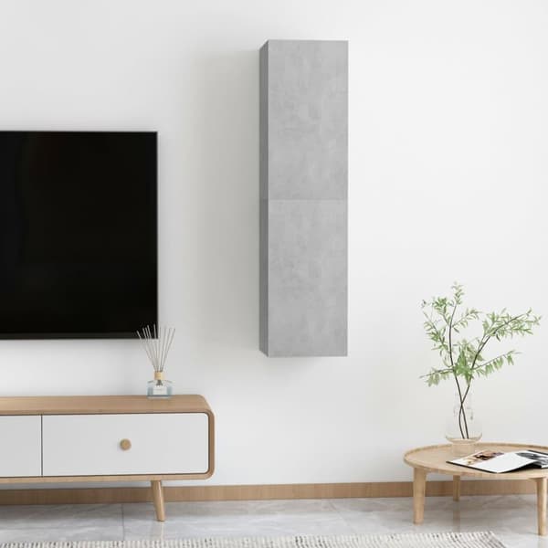 vidaXL tv-borde 2 stk. 30,5x30x60 cm konstrueret træ betongrå