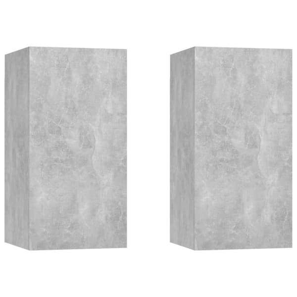 vidaXL tv-borde 2 stk. 30,5x30x60 cm konstrueret træ betongrå