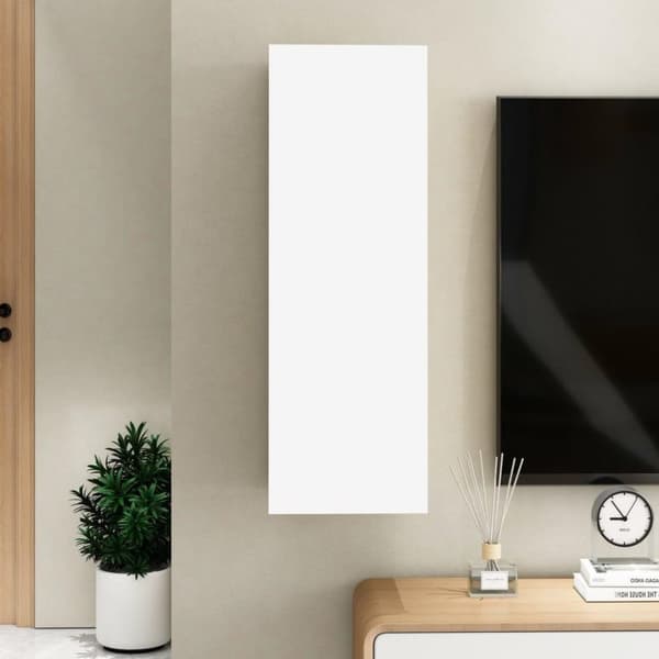 vidaXL TV-benk hvit og sonoma eik 30,5x30x90 cm sponplate