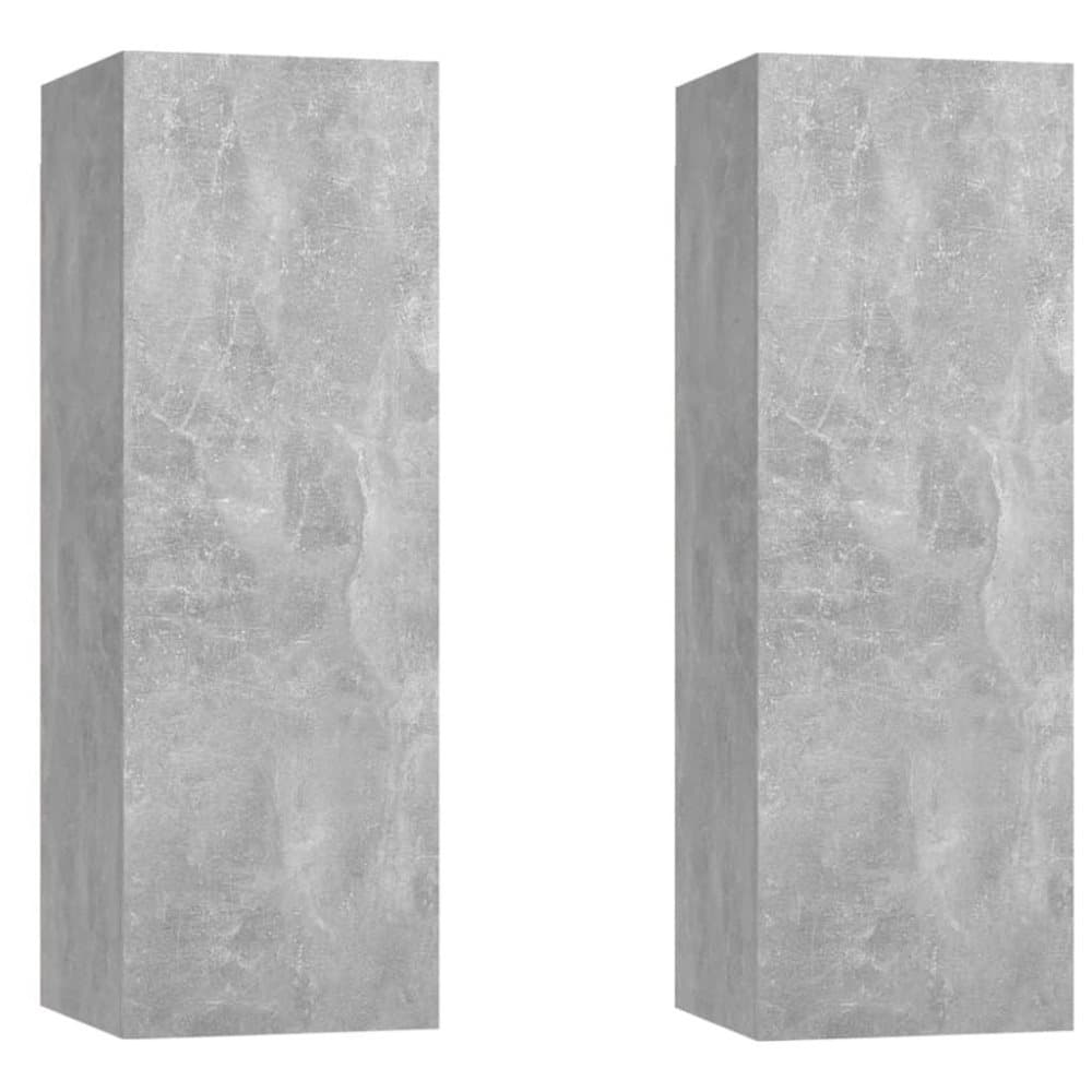 vidaXL TV-skåp 2 st betonggrå 30,5x30x90 cm spånskiva