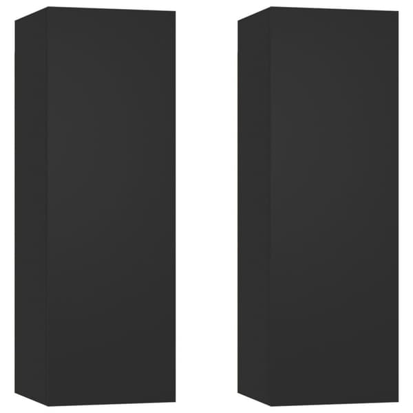 vidaXL tv-borde 2 stk. 30,5x30x90 cm konstrueret træ sort