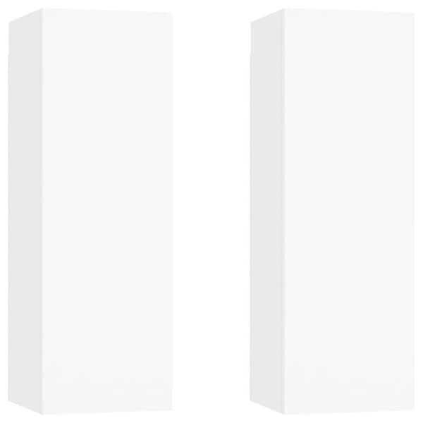 vidaXL TV-skåp 2 st vit 30,5x30x90 cm konstruerat trä
