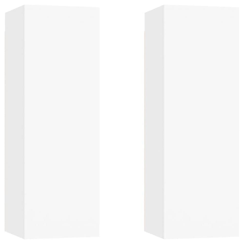 vidaXL TV-skåp 2 st vit 30,5x30x90 cm spånskiva