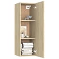 Miniatyrbilde 3 av 11: vidaXL TV-benker 2 stk sonoma eik 30,5x30x90 cm sponplate