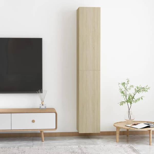 vidaXL TV-benker 2 stk sonoma eik 30,5x30x90 cm sponplate