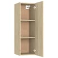 Miniatyrbilde 11 av 11: vidaXL TV-benker 2 stk sonoma eik 30,5x30x90 cm sponplate
