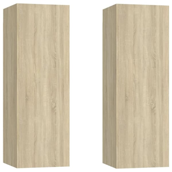 vidaXL TV-benker 2 stk sonoma eik 30,5x30x90 cm sponplate
