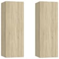 Miniatyrbilde 1 av 11: vidaXL TV-benker 2 stk sonoma eik 30,5x30x90 cm sponplate