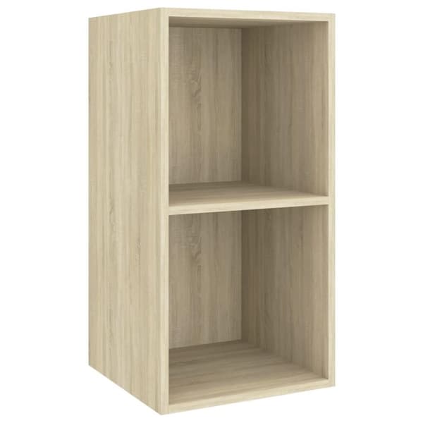vidaXL Vegghengt TV-benk sonoma eik 37x37x72 cm sponplate