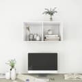 Miniatyrbillede 5 af 10: vidaXL væghængt tv-bord 37x37x72 cm konstrueret træ hvid