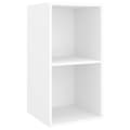 Miniatyrbillede 1 af 10: vidaXL væghængt tv-bord 37x37x72 cm konstrueret træ hvid