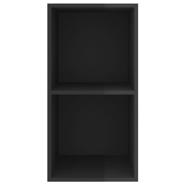 vidaXL Väggmonterad tv-bänk svart högglans 37x37x72 cm konstruerat trä