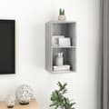Miniatyrbilde 5 av 10: vidaXL Vegghengt TV-benk betonggrå 37x37x72 cm konstruert tre