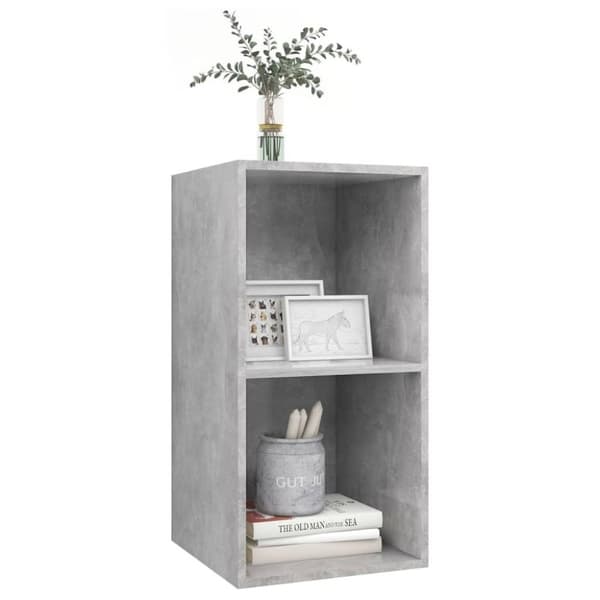 vidaXL Seinäkiinnitettävä TV-taso betoninharm 37x37x72 cm tekninen puu