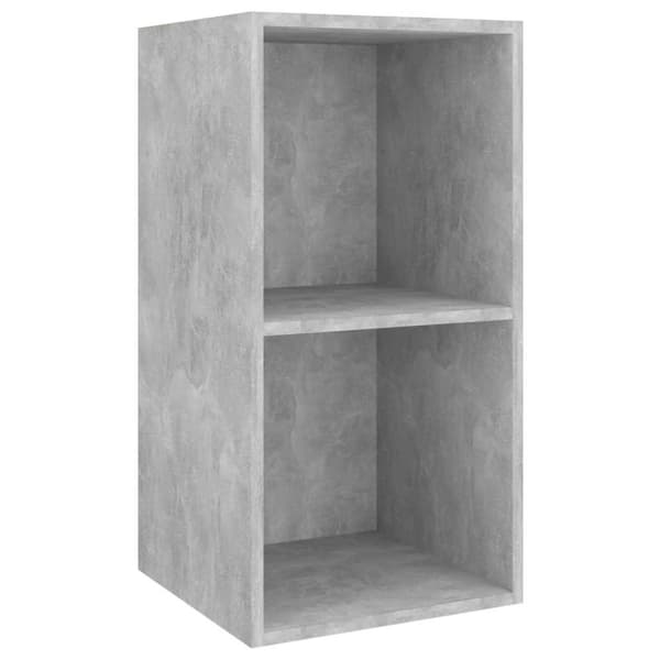 vidaXL Seinäkiinnitettävä TV-taso betoninharm 37x37x72 cm tekninen puu