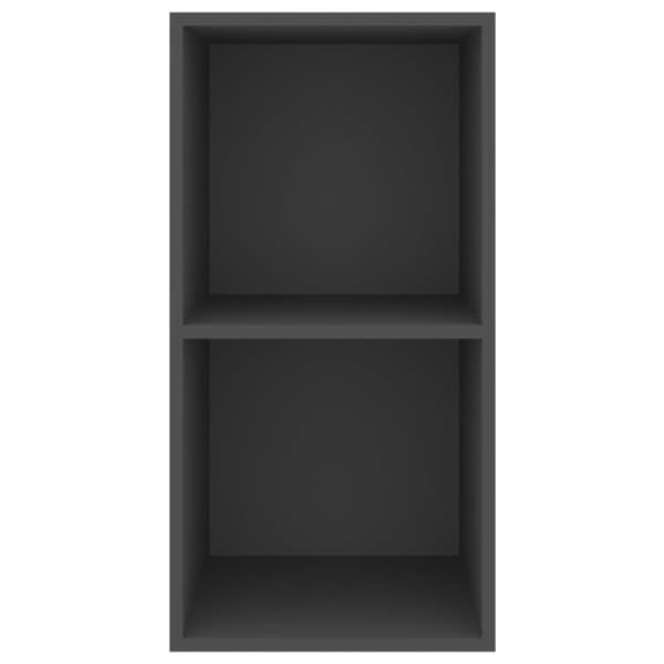 vidaXL Seinäkiinnitettävä TV-taso harmaa 37x37x72 cm tekninen puu