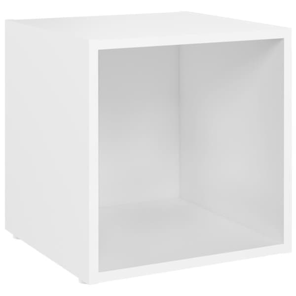 vidaXL TV-tasot 2 kpl valkoinen 37x35x37 cm lastulevy
