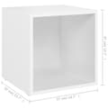 Pikkukuva 9 / 10: vidaXL TV-tasot 2 kpl valkoinen 37x35x37 cm lastulevy