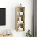 Miniatyrbilde 4 av 10: vidaXL Vegghengt TV-benk sonoma eik 37x37x107 cm konstruert tre