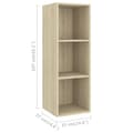 Miniatyrbilde 9 av 10: vidaXL Vegghengt TV-benk sonoma eik 37x37x107 cm konstruert tre